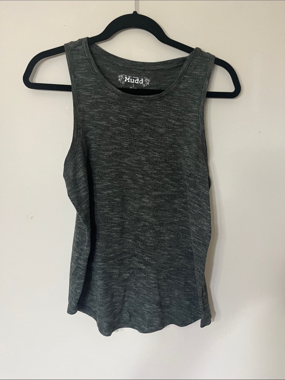 Mudd Gray Heathered Scoop Neck Tank Top